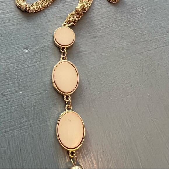Long Gold Tone Reversible Tassel Necklace - Picture 9 of 9
